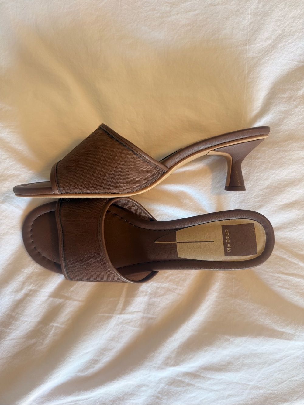 Dolce Vita Brown Open-Toe Slide Mules